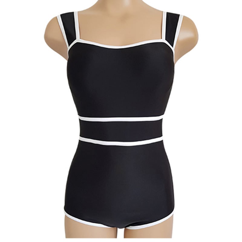 Costum de baie întreg – spate deschis, talie înaltă, cu pernute pentru bust; nylon 82%, căptușeală poliester, 240 g