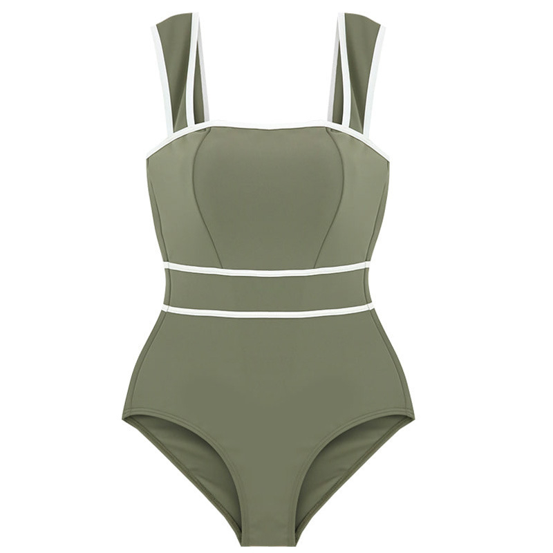 Costum de baie întreg – spate deschis, talie înaltă, cu pernute pentru bust; nylon 82%, căptușeală poliester, 240 g