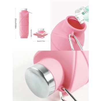 Sklopiva silikon vodena boca za outdoor korištenje, prijenosna i otporna na curenje