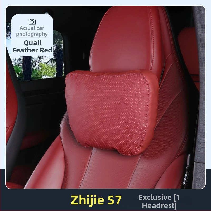 Автомобилна възглавничка за шия и пояс – външен материал Наппа кожа, пълнеж Dupont biofleece, минималистичен стил, универсална съвместимост