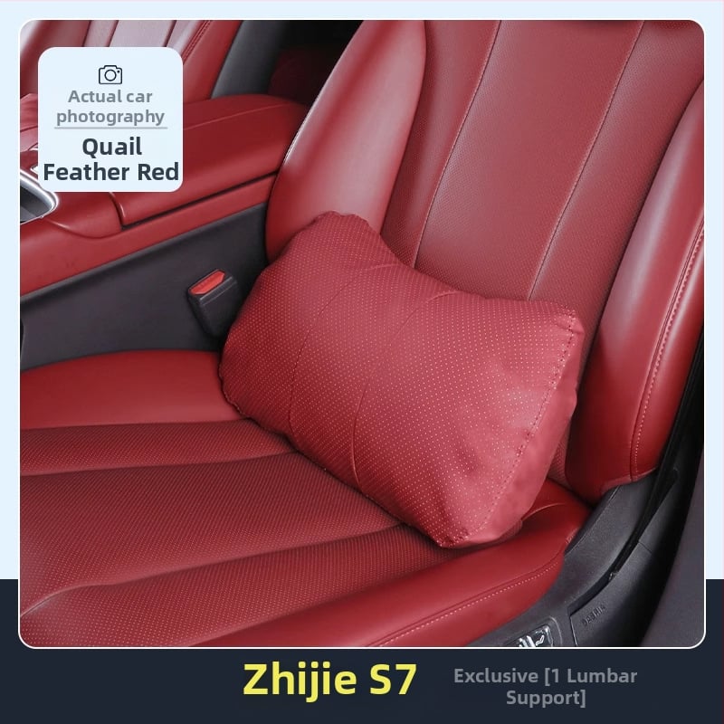 Автомобилна възглавничка за шия и пояс – външен материал Наппа кожа, пълнеж Dupont biofleece, минималистичен стил, универсална съвместимост