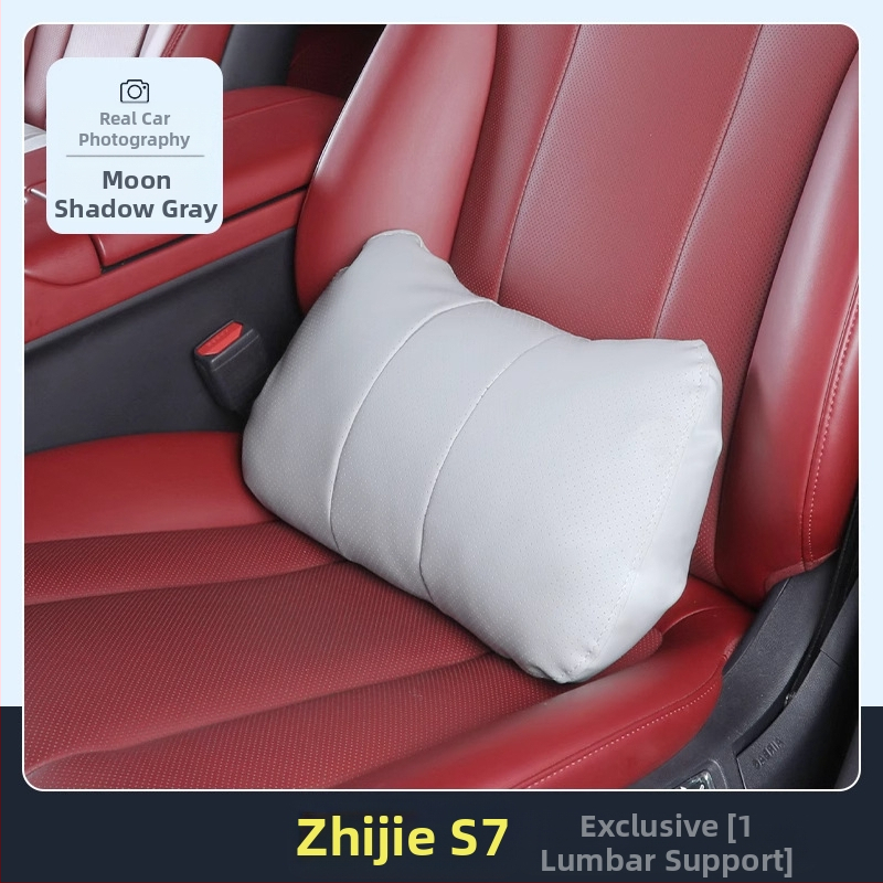 Автомобилна възглавничка за шия и пояс – външен материал Наппа кожа, пълнеж Dupont biofleece, минималистичен стил, универсална съвместимост