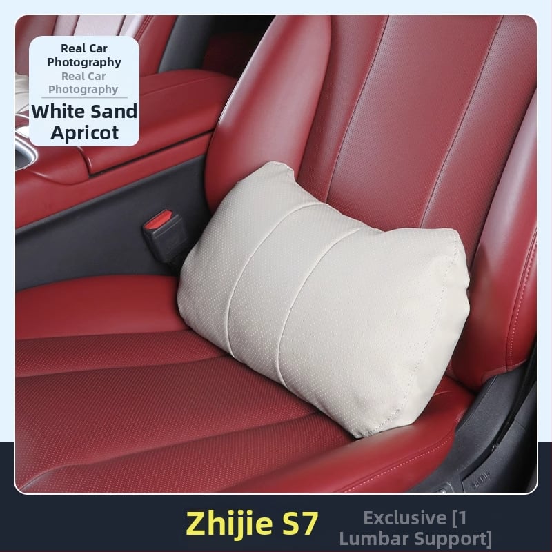 Автомобилна възглавничка за шия и пояс – външен материал Наппа кожа, пълнеж Dupont biofleece, минималистичен стил, универсална съвместимост