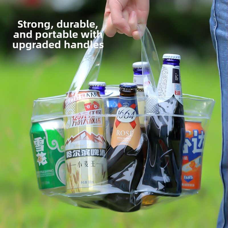 Skladaná vodná misa na kempovanie a cestovanie — priehľadný PVC, na umývanie a pranie, moderný jednoduchý dizajn