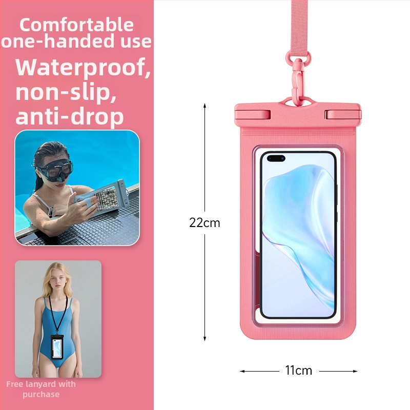 Vodootporna torbica za telefon za snimanje jedne ruke, protuklizna, s dodirnim zaslonom, pogodna za ronjenje, rafting i aktivnosti na otvorenom