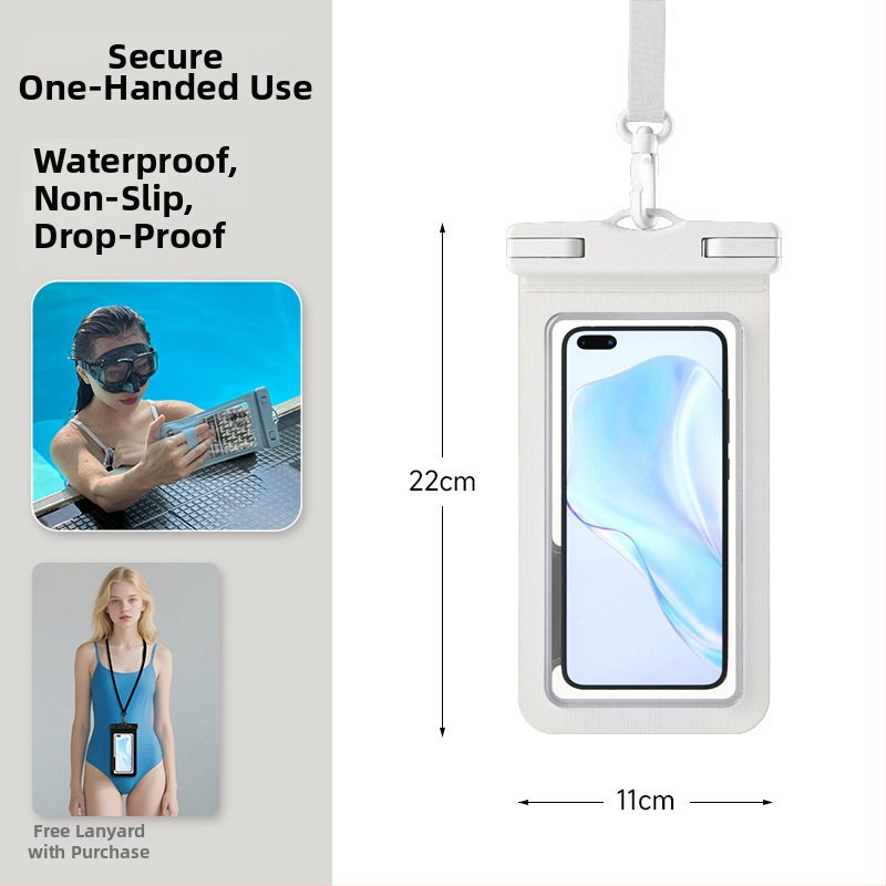 Vodootporna torbica za telefon za snimanje jedne ruke, protuklizna, s dodirnim zaslonom, pogodna za ronjenje, rafting i aktivnosti na otvorenom