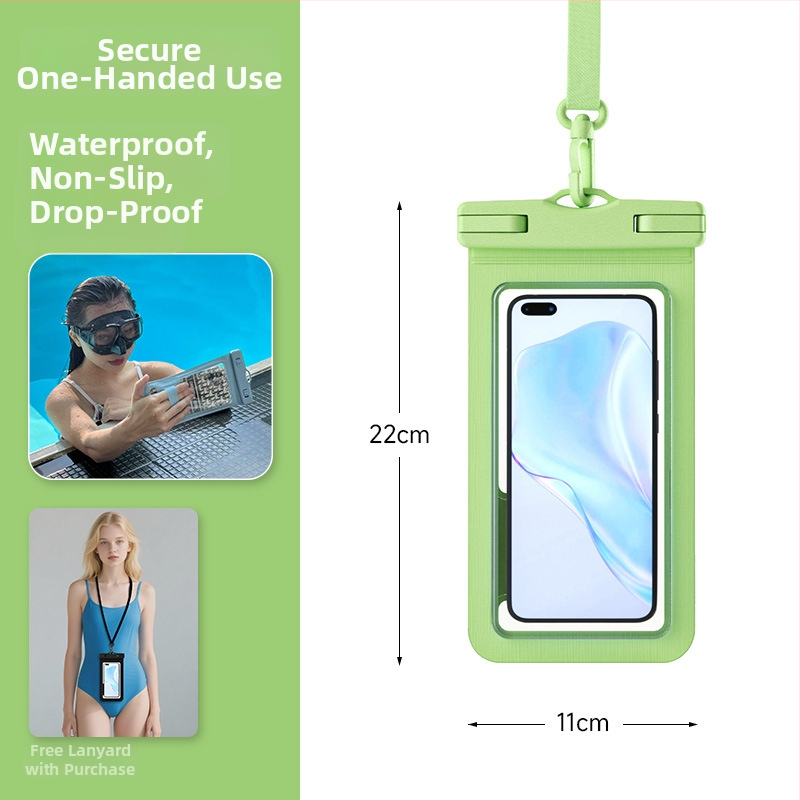 Vodootporna torbica za telefon za snimanje jedne ruke, protuklizna, s dodirnim zaslonom, pogodna za ronjenje, rafting i aktivnosti na otvorenom