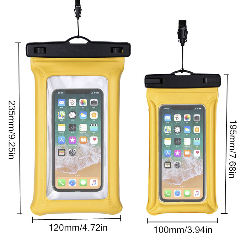 PVC velika vodootporna torbica za telefon s osjetnim zaslonom, zatvorena za plažu, plivanje i ronjenje