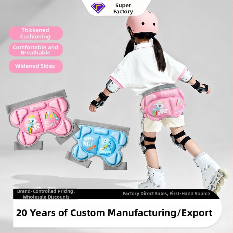 Детски протектори за таз, EVA, пълен комплект защита за ролери, колоездене и зимни спортове, 30 части