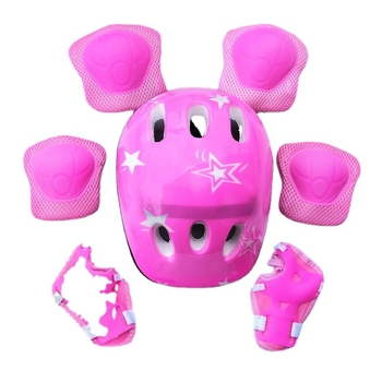 Детски комплект защитно оборудване за ролери: каска, протектори за лакти и колене | Материал: пластмаса + пяна
