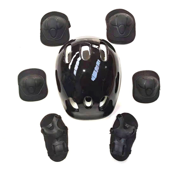 Детски комплект защитно оборудване за ролери: каска, протектори за лакти и колене | Материал: пластмаса + пяна