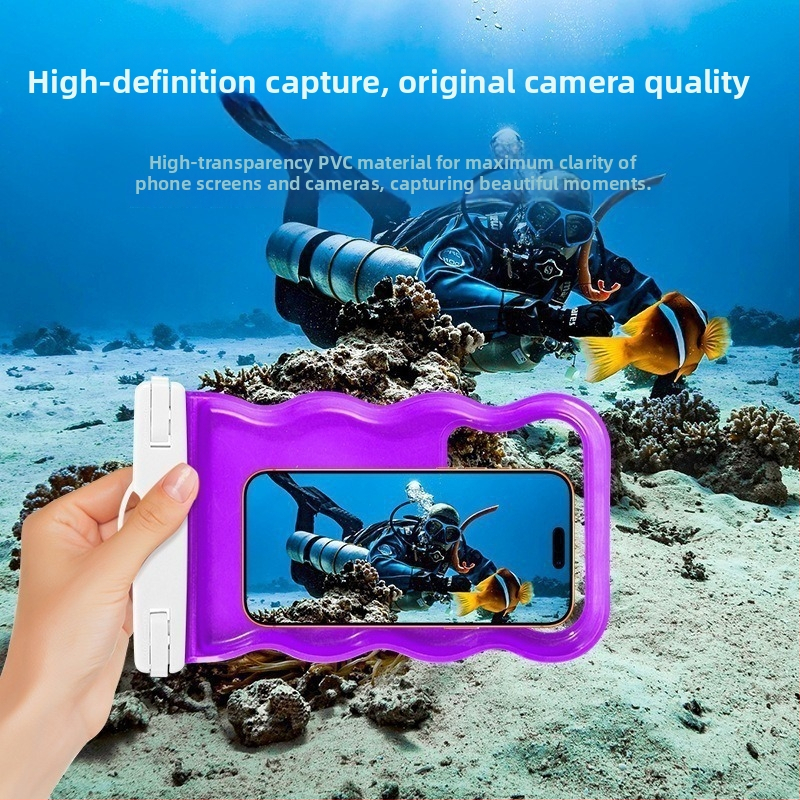 Vodootporna futrola za telefon s 3D dizajnom, PVC materijal, vanjski stil, kompatibilan s dodirnim zaslonom, za ronjenje, plivanje i plažu