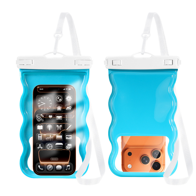 Vodootporna futrola za telefon s 3D dizajnom, PVC materijal, vanjski stil, kompatibilan s dodirnim zaslonom, za ronjenje, plivanje i plažu