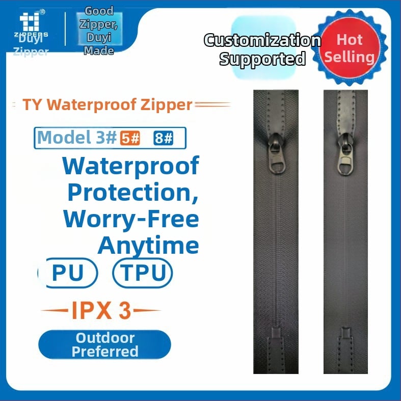 PU vodeodolný zips so zatvoreným koncom, určený pre stany, tašky a batožinu, potápačské obleky a odev — Tao yick
