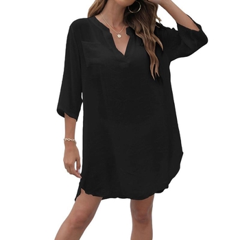 Rochie de plajă cu protecție solară pentru femei; țesătură poliester; conținut polipropilenă; formă: set de plajă pentru cuplu