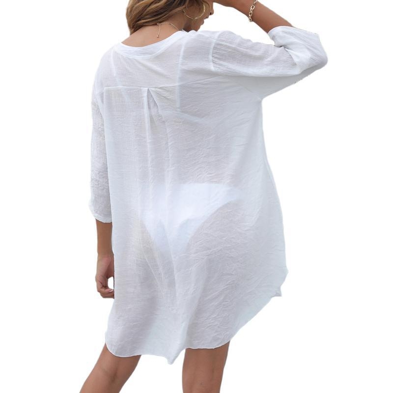 Rochie de plajă cu protecție solară pentru femei; țesătură poliester; conținut polipropilenă; formă: set de plajă pentru cuplu