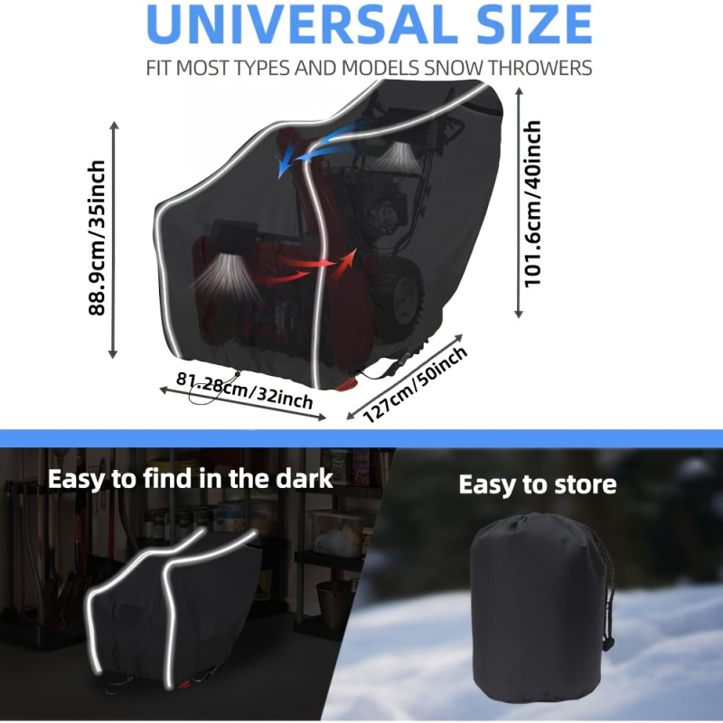 Защитен калъф за машина за почистване на сняг, четири сезона, полиестер, модел cxc, унисекс, с рефлекторна лента