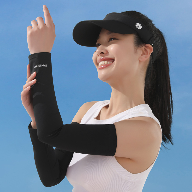 Найлонови охлаждащи лактални маншети Ice Silk за открити спортове – лакътни протектори, слънцезащита