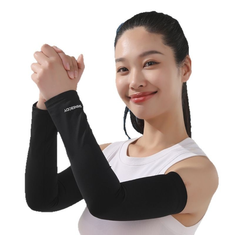 Найлонови охлаждащи лактални маншети Ice Silk за открити спортове – лакътни протектори, слънцезащита