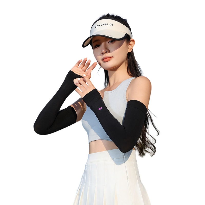 Uniszex napvédő karvédők nyári szabadtéri sportokhoz — kötött nylon és jégselyem anyag, UV védelem, eredeti dizájn