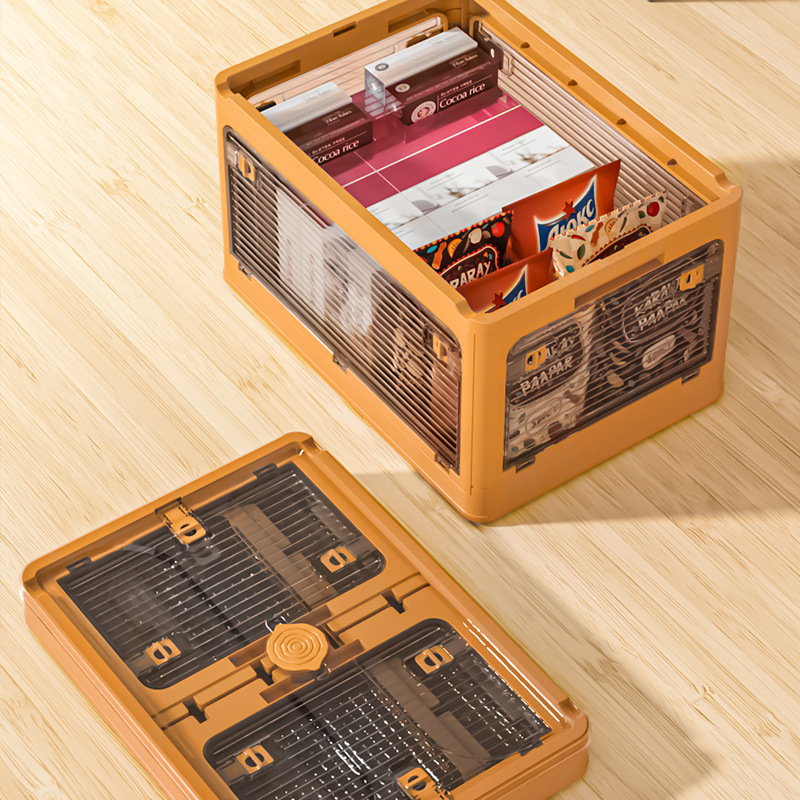 Dulap de depozitare pliabil, din plastic transparent, model 9001, stil lux ușor, pentru CD-uri, jucării și cărți