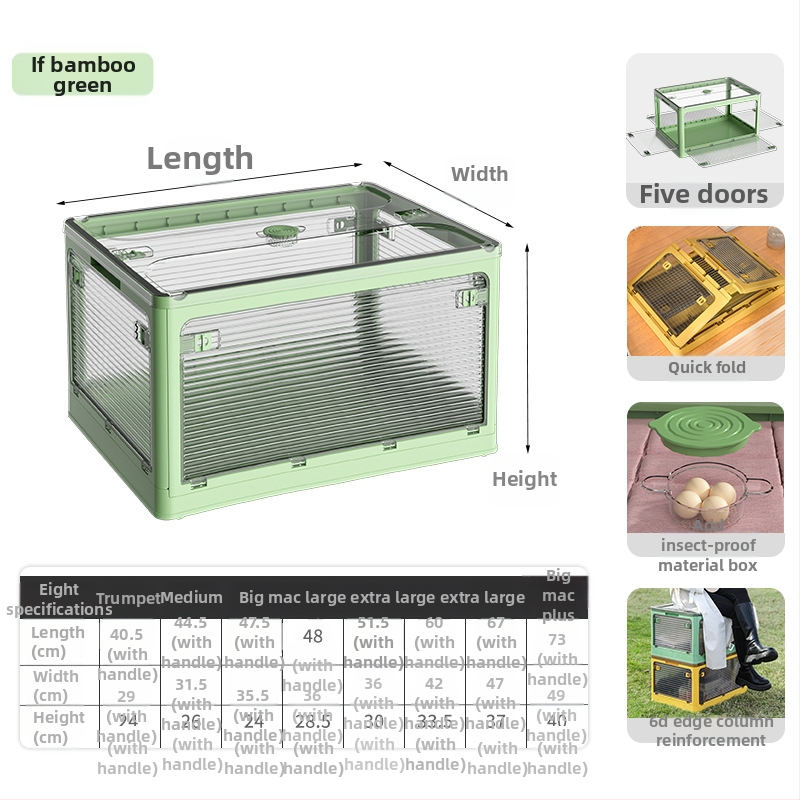 Skládací priehľadný plastový úložný kabinet, model 9001, štýl ľahký luxus, vhodný pre CD, hračky a knihy