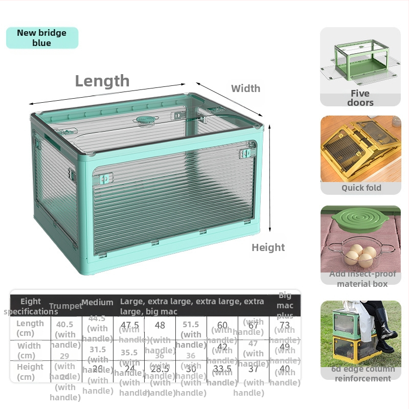 Skládací priehľadný plastový úložný kabinet, model 9001, štýl ľahký luxus, vhodný pre CD, hračky a knihy
