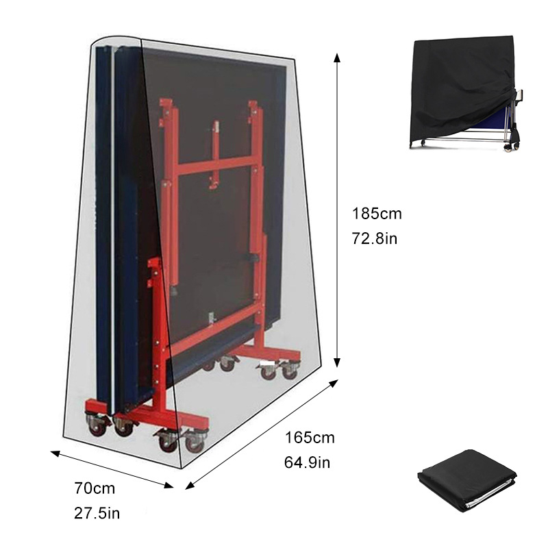 Κάλυμμα εξωτερικού τραπεζιού πινγκ-πονγκ – Oxford ύφασμα, προστασία από ήλιο, άνεμο και βροχή, δυνατότητα παραμετροποίησης, μοντέρνος μινιμαλιστικός σχεδιασμός