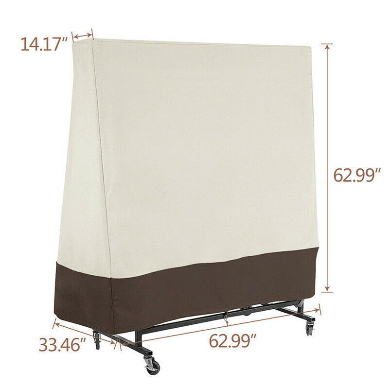 Κάλυμμα εξωτερικού τραπεζιού πινγκ-πονγκ – Oxford ύφασμα, προστασία από ήλιο, άνεμο και βροχή, δυνατότητα παραμετροποίησης, μοντέρνος μινιμαλιστικός σχεδιασμός