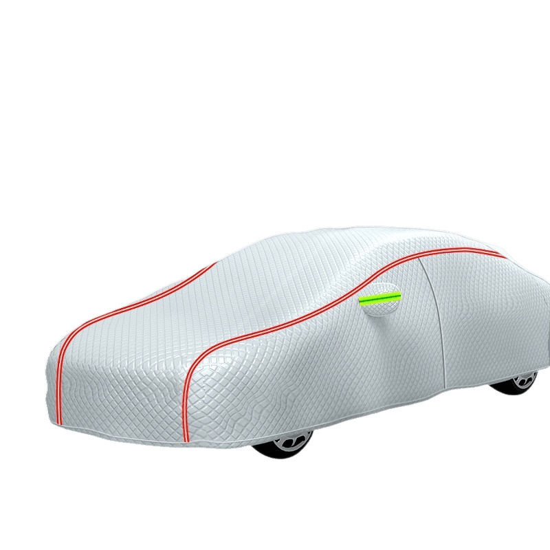 Univerzalni pokrov za automobil za sve sezone — zaštita od sunca, kiše, snijega i grada, toplinska izolacija, potpuno pokrivanje; materijal: svila poliester.