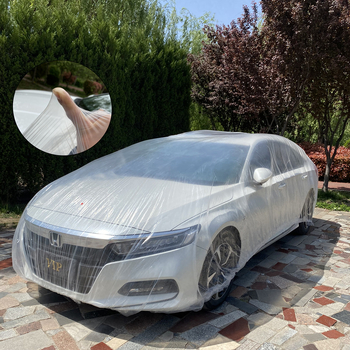 Прозрачно защитно облекло за дъжд, сняг, вятър и прах, еднократно, за боядисване със спрей