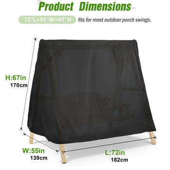 Εξωτερικό κάλυμμα για κούνια/αιώρα κήπου - πολυεστέρας, MUTAO, αδιάβροχο, UV προστασία, μοντέρνο στυλ (Πολυεστέρας • Μάρκα MUTAO • Διαμόρφωση διαθέσιμη • Μοντέρνος στυλ)