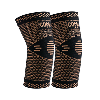 Лакътни протектори с медно влакно, дишаща плетена конструкция, еластична компресия, универсално прилягане, за баскетбол