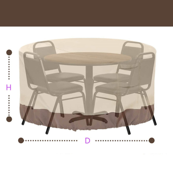 Κάλυμμα εξωτερικού χώρου για κυκλικό τραπέζι, αδιάβροχο και ανθεκτικό στη σκόνη, 420D Oxford πολυεστέρας, μάρκα Cover Spinning, πίεση νερού 5000mm