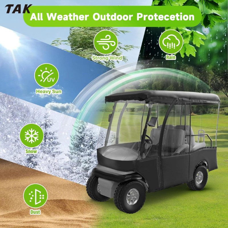 Κάλυμμα καροτσιού γκολφ – PVC υλικό, μάρκα Cheyibao, μοντέρνο μινιμαλιστικό στυλ, κωδικός 128