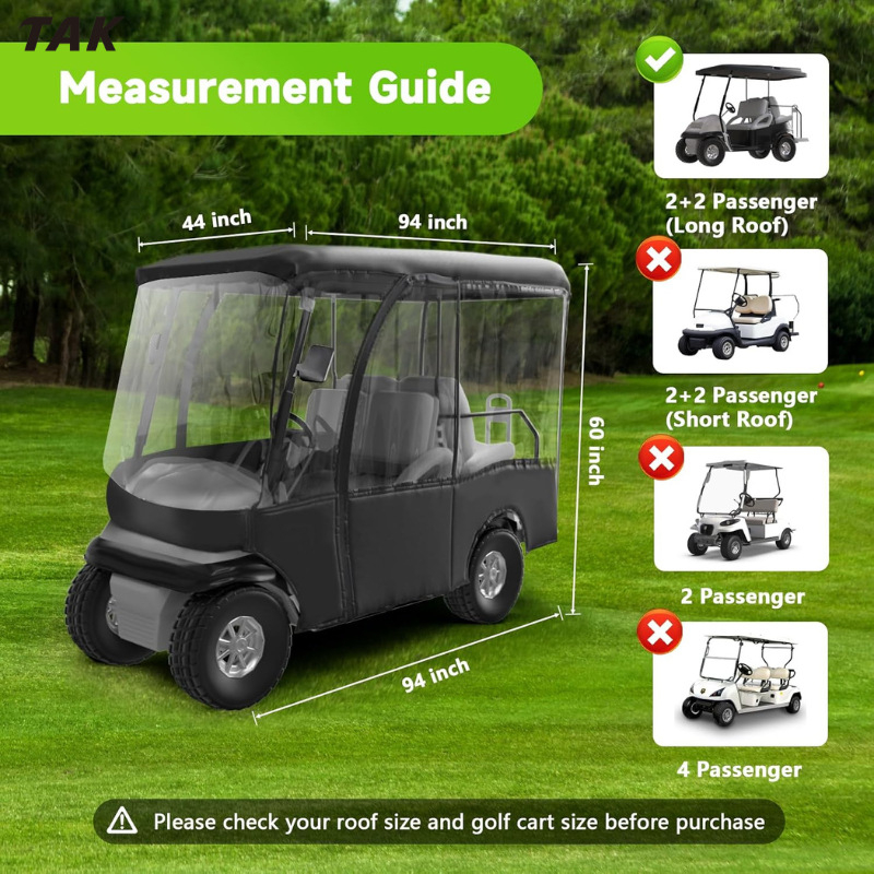 Κάλυμμα καροτσιού γκολφ – PVC υλικό, μάρκα Cheyibao, μοντέρνο μινιμαλιστικό στυλ, κωδικός 128