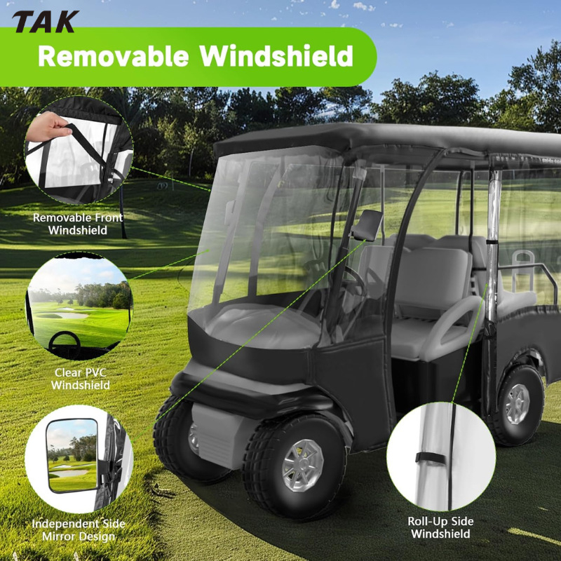 Κάλυμμα καροτσιού γκολφ – PVC υλικό, μάρκα Cheyibao, μοντέρνο μινιμαλιστικό στυλ, κωδικός 128