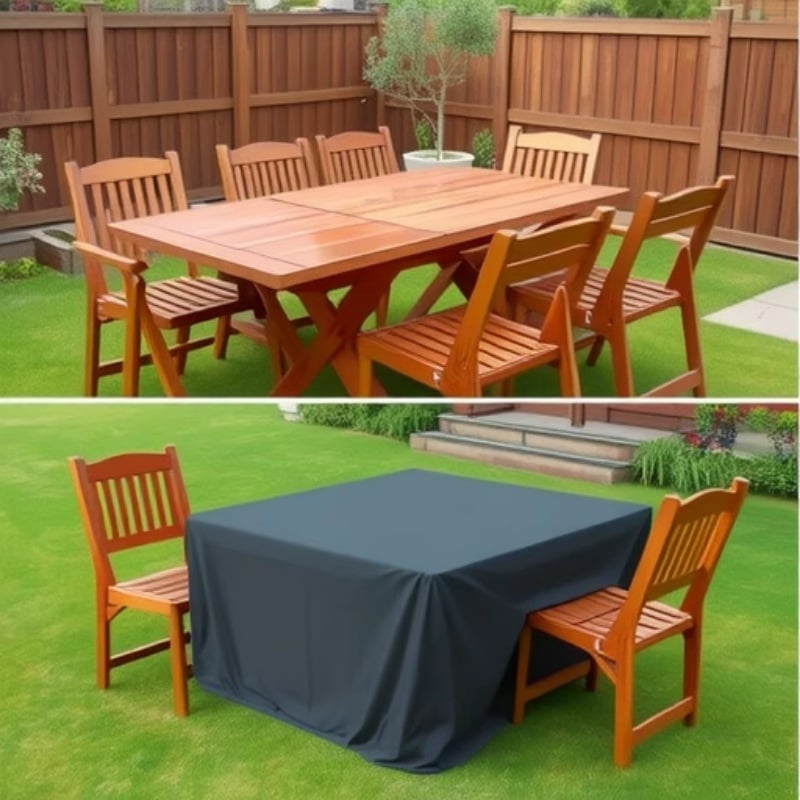 Κάλυμμα εξωτερικού για τραπέζι και καρέκλες κήπου – πολυεστέρας – Blessing – μοντέρνο, απλό στυλ – κάλυμμα προστασίας από σκόνη/καναπέ/κλιματιστικό