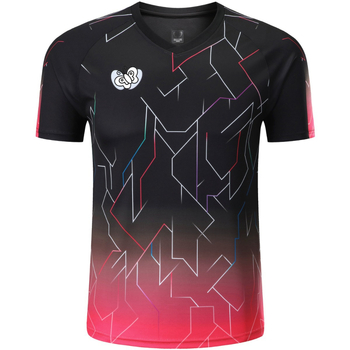 Unisex kratki rukavi stolni tenis top, mješavina kemijskih vlakana, 100% poliester, za trening i natjecanje