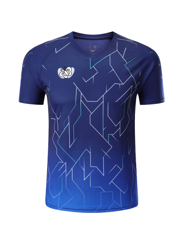 Unisex kratki rukavi stolni tenis top, mješavina kemijskih vlakana, 100% poliester, za trening i natjecanje