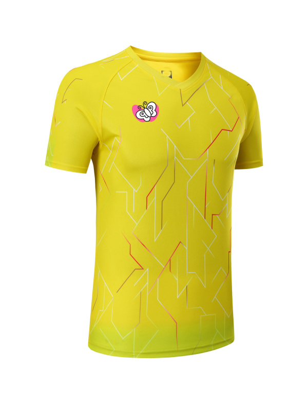 Unisex kratki rukavi stolni tenis top, mješavina kemijskih vlakana, 100% poliester, za trening i natjecanje