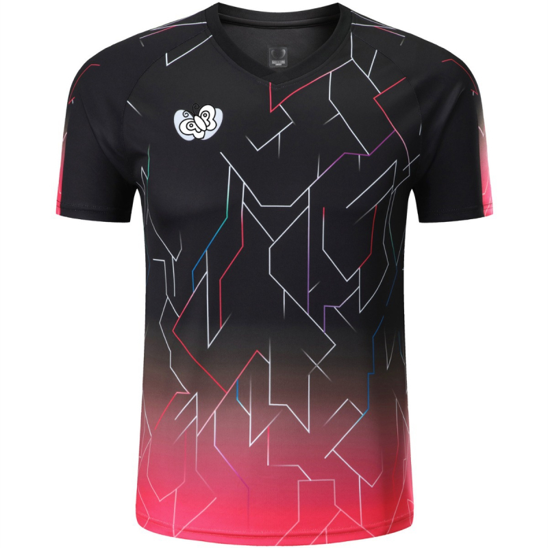 Unisex kratki rukavi stolni tenis top, mješavina kemijskih vlakana, 100% poliester, za trening i natjecanje