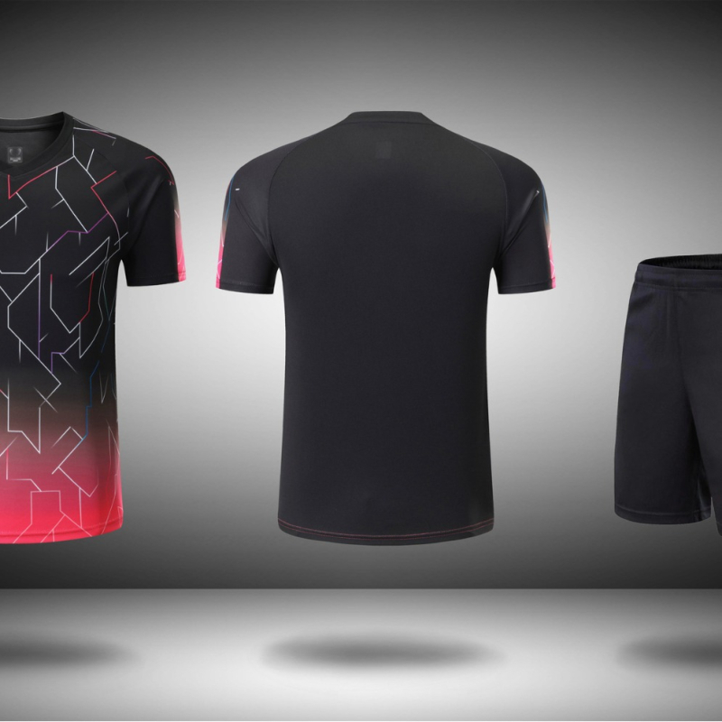 Unisex kratki rukavi stolni tenis top, mješavina kemijskih vlakana, 100% poliester, za trening i natjecanje