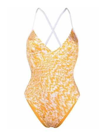 Jednodijelni kupaći kostim za odrasle žene s malim cvjetnim uzorkom i umetkom za bust, 80% poliester