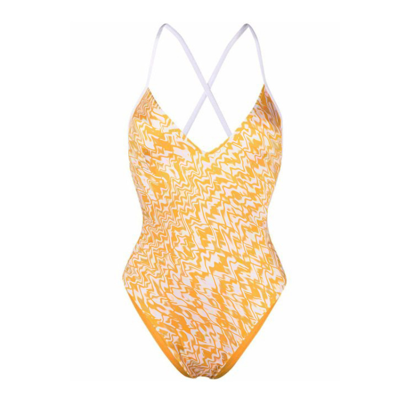 Jednodijelni kupaći kostim za odrasle žene s malim cvjetnim uzorkom i umetkom za bust, 80% poliester