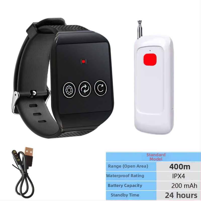 Bezdrôtový volací systém — model 690, USB napájanie 5V, vibračný zvuk, diaľkové ovládanie zvončeka na dvere, 690-V100-P1000-U1000