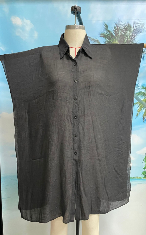 Plažni pokrivalo-top, opuštenog kroja, zaštita od sunca, 60% pamuk / 40% poliester, gustoća materijala 170 g, podstava poliester