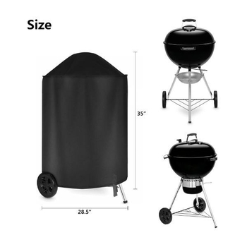 Κυκλικό κάλυμμα BBQ, 210D Oxford ύφασμα, αδιάβροχο και ανθεκτικό στη σκόνη για υπαίθρια χρήση, μοντέρνος μινιμαλιστικός σχεδιασμός