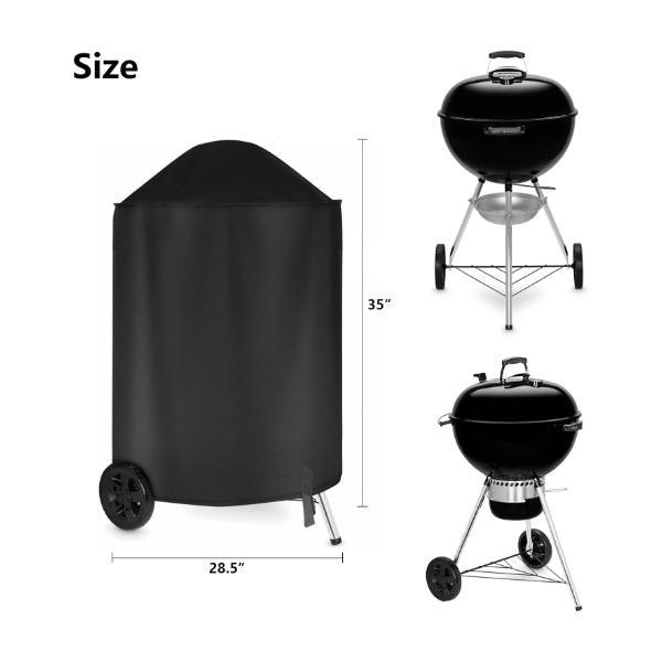 Κυκλικό κάλυμμα BBQ, 210D Oxford ύφασμα, αδιάβροχο και ανθεκτικό στη σκόνη για υπαίθρια χρήση, μοντέρνος μινιμαλιστικός σχεδιασμός