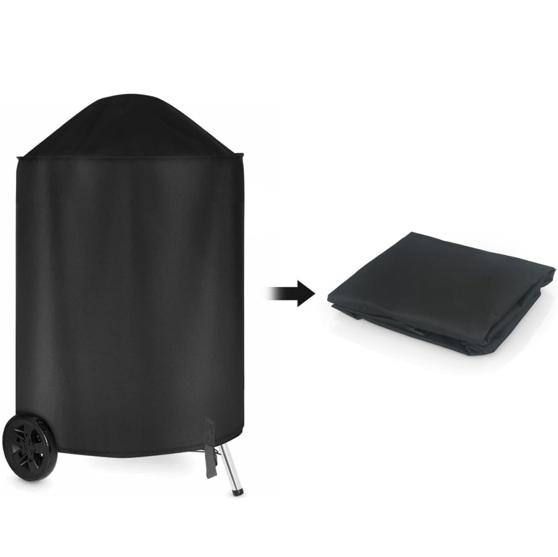 Κυκλικό κάλυμμα BBQ, 210D Oxford ύφασμα, αδιάβροχο και ανθεκτικό στη σκόνη για υπαίθρια χρήση, μοντέρνος μινιμαλιστικός σχεδιασμός